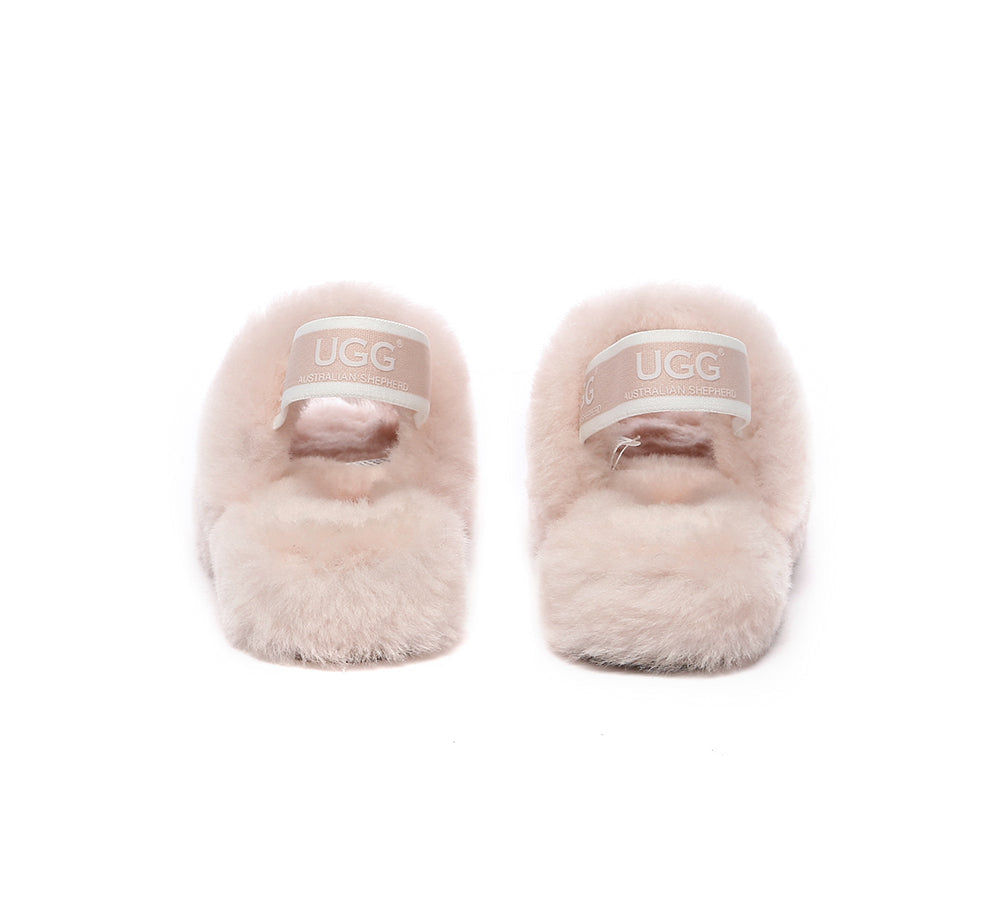 AUSTRALIAN SHEPHERD® UGG Kids Fluffy Slides Slingback Puffy