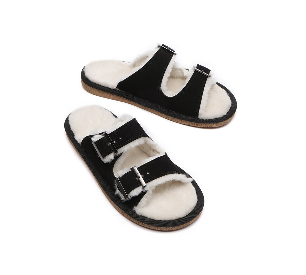 TARRAMARRA® UGG Slippers Adjustable Buckle Slip-on Sandal Slides Alcie