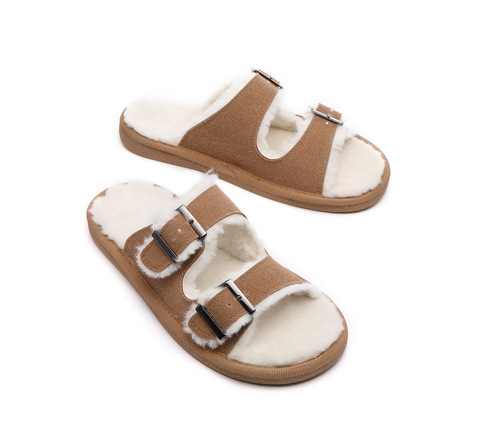 TARRAMARRA® UGG Slippers Adjustable Buckle Slip-on Sandal Slides Alcie