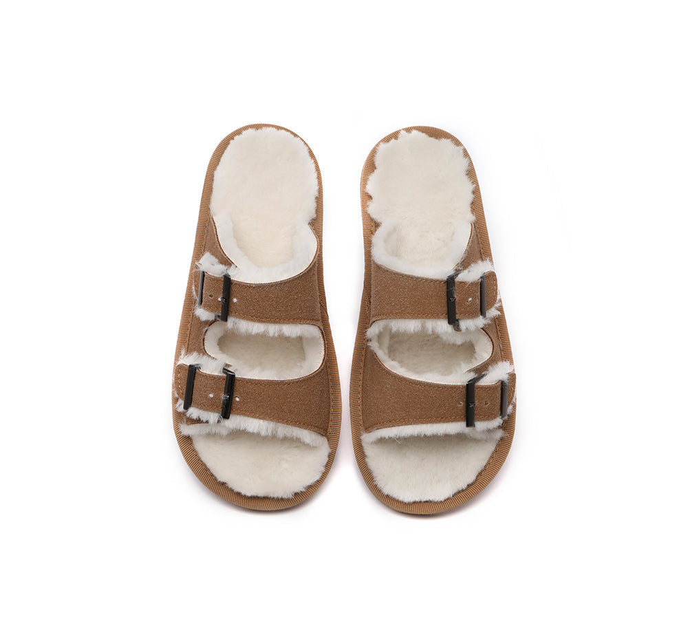 TARRAMARRA® UGG Slippers Adjustable Buckle Slip-on Sandal Slides Alcie