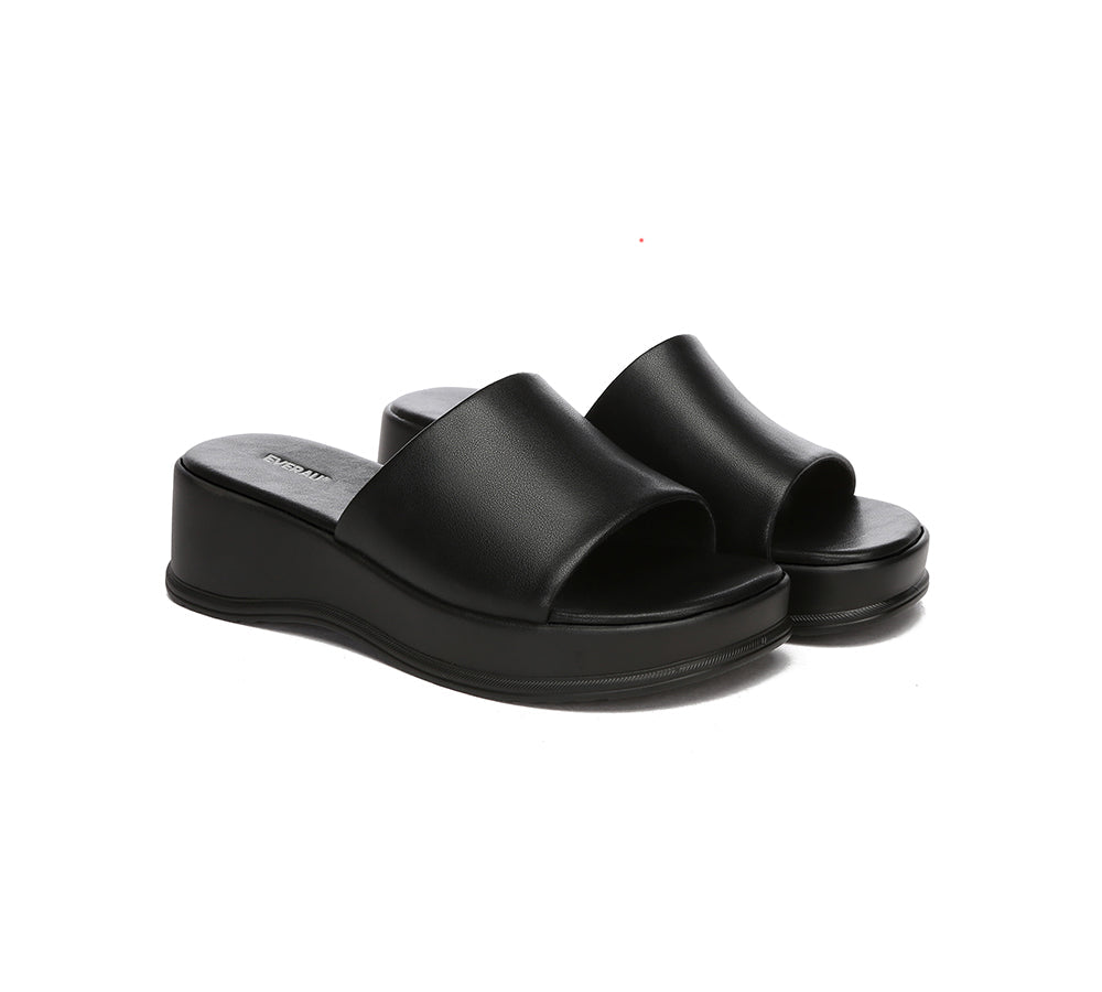 EVERAU® Women Sandal Slides Slip-on Platform Fiona