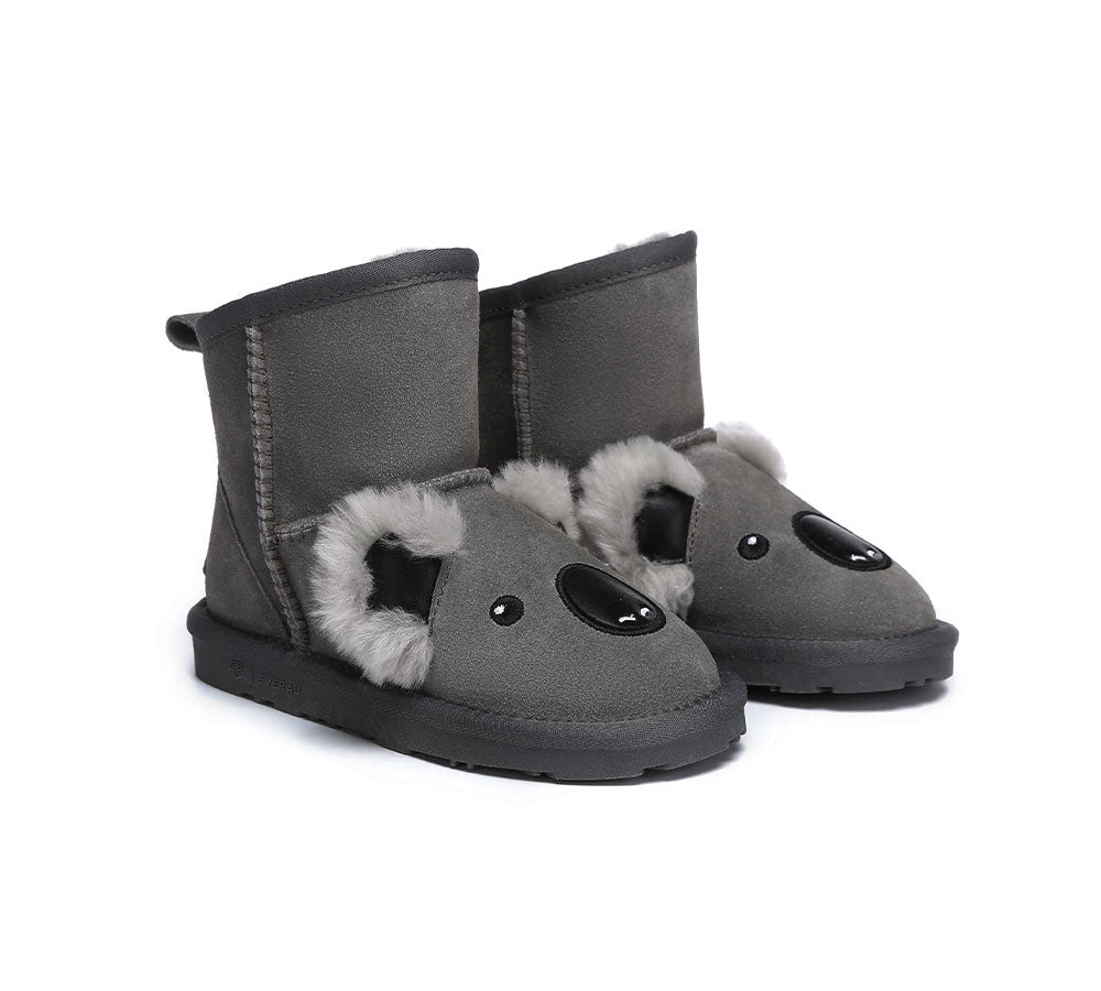 EVERAU® Kid Sheepskin Boots Koala Kids Plus