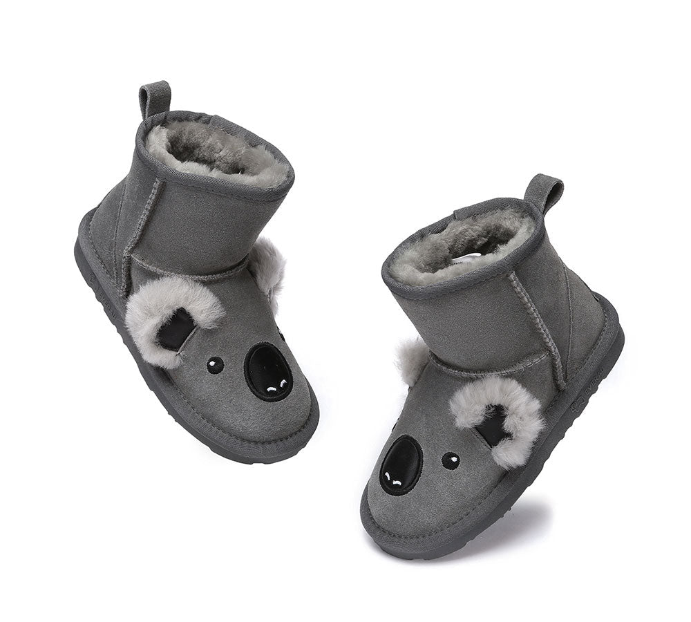 EVERAU® Kid Sheepskin Boots Koala Kids Plus