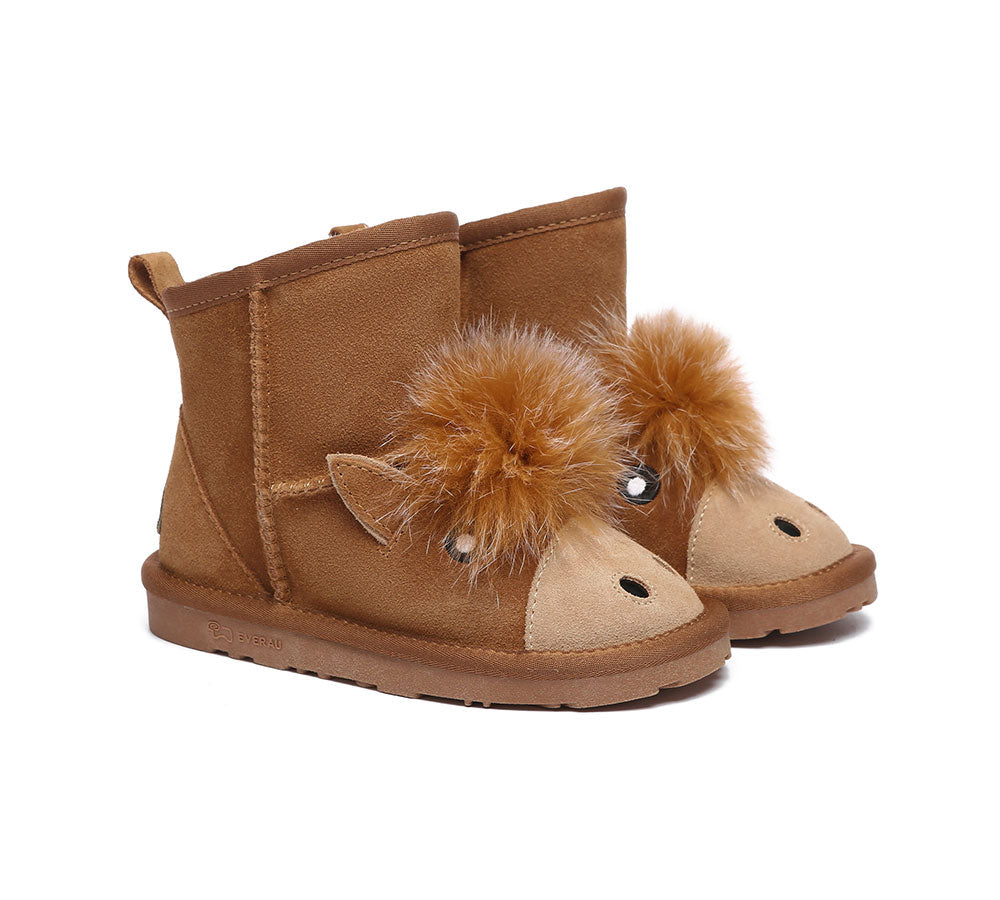 EVERAU® Kid Sheepskin Boots Pony Kids Plus