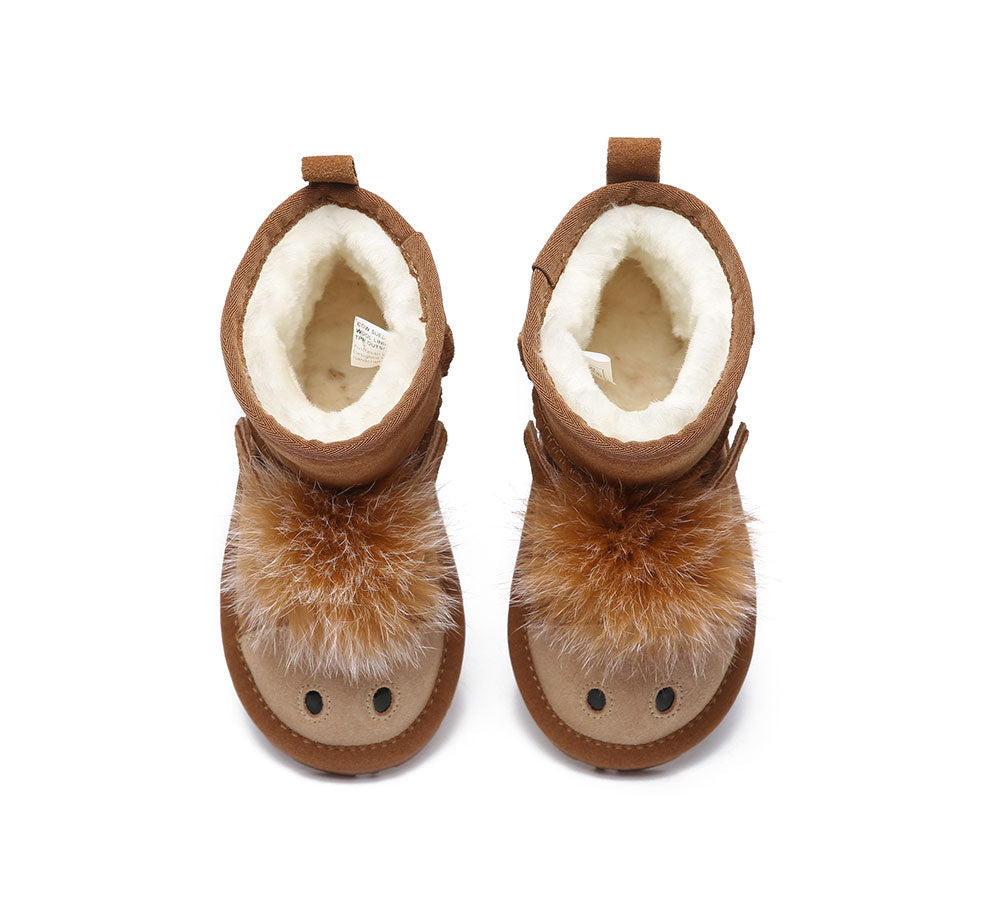 EVERAU® Kid Sheepskin Boots Pony Kids Plus