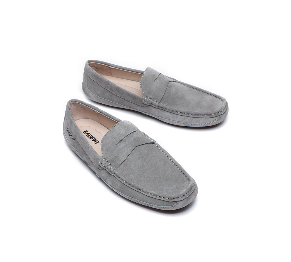 Gray moccasin sale shoes