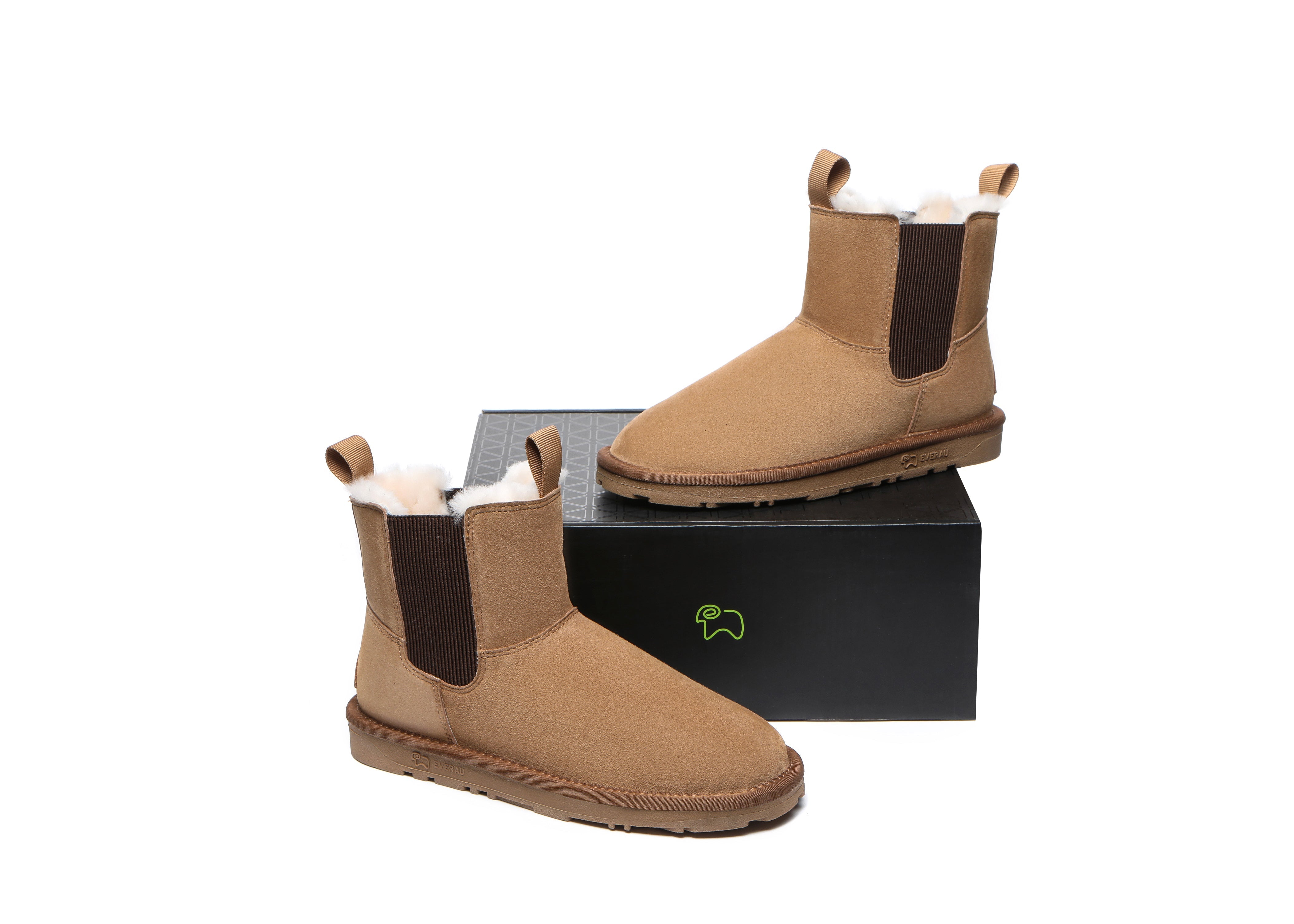 EVERAU® Sheepskin Mini Boots Guildford Men