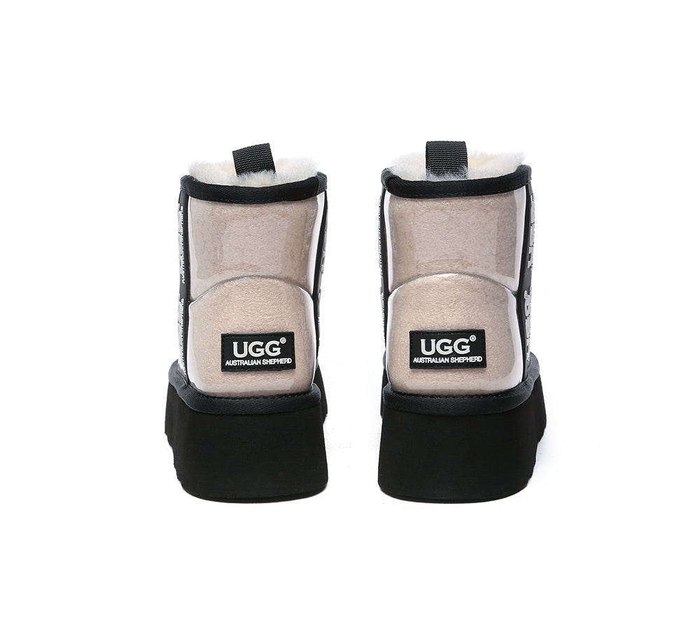 AUSTRALIAN SHEPHERD® UGG Boots Clear Waterproof and Shearling Women Coated Classic Platform