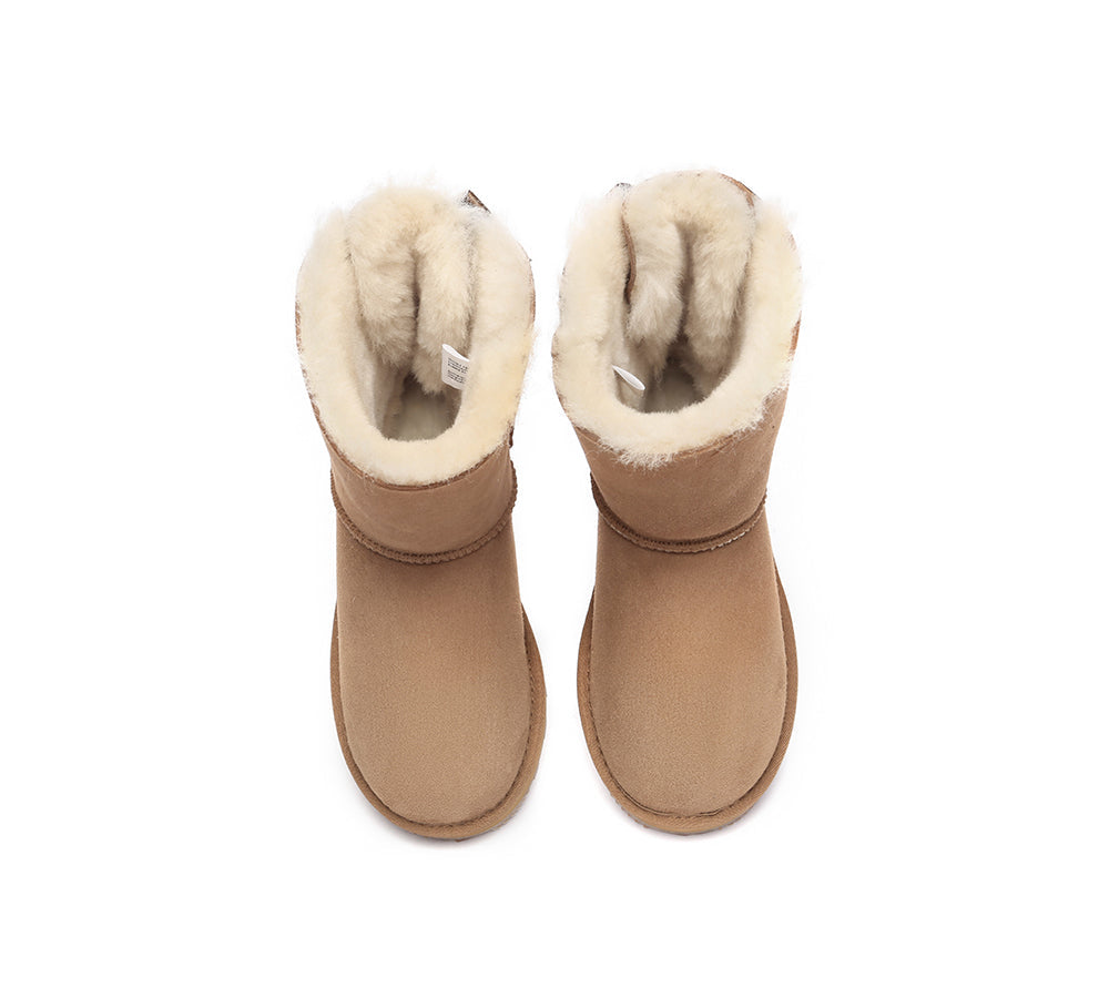 Urban UGG® Double faced Sheepskin Boots Short Back Bow