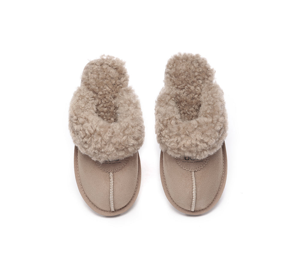 AUSTRALIAN SHEPHERD® UGG Slipper Double Faced Sheepskin Waffle Curly