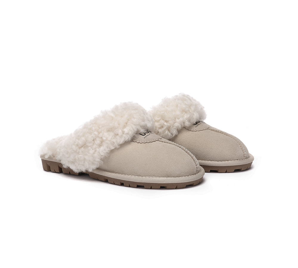 AUSTRALIAN SHEPHERD® UGG Slipper Double Faced Sheepskin Waffle Curly