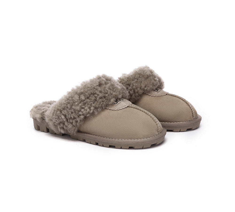 AUSTRALIAN SHEPHERD® UGG Slipper Double Faced Sheepskin Waffle Curly