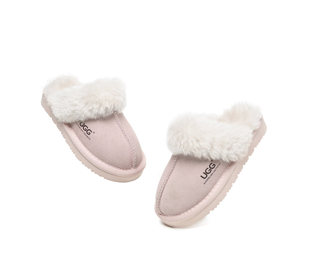 AUSTRALIAN SHEPHERD® UGG Slippers Kids Australian Sheepskin Wool Muffin