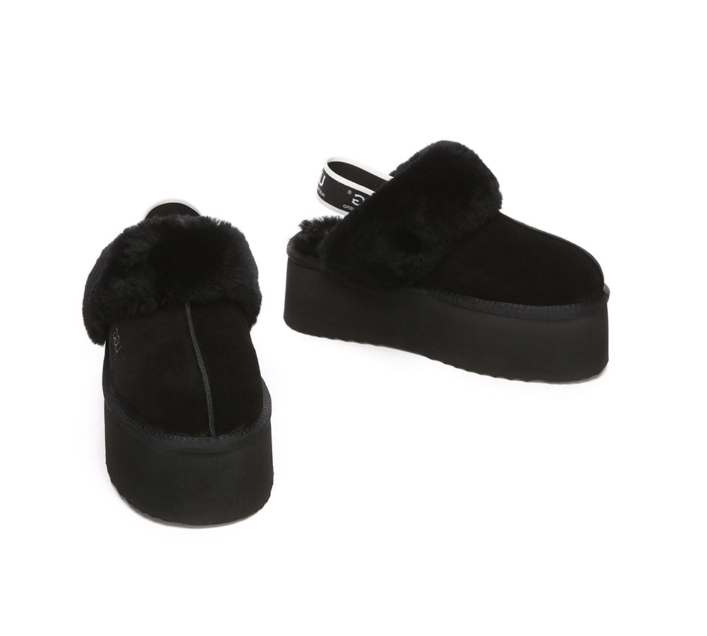 AUSTRALIAN SHEPHERD® UGG Slippers Women Slingback Muffin Plus Platform