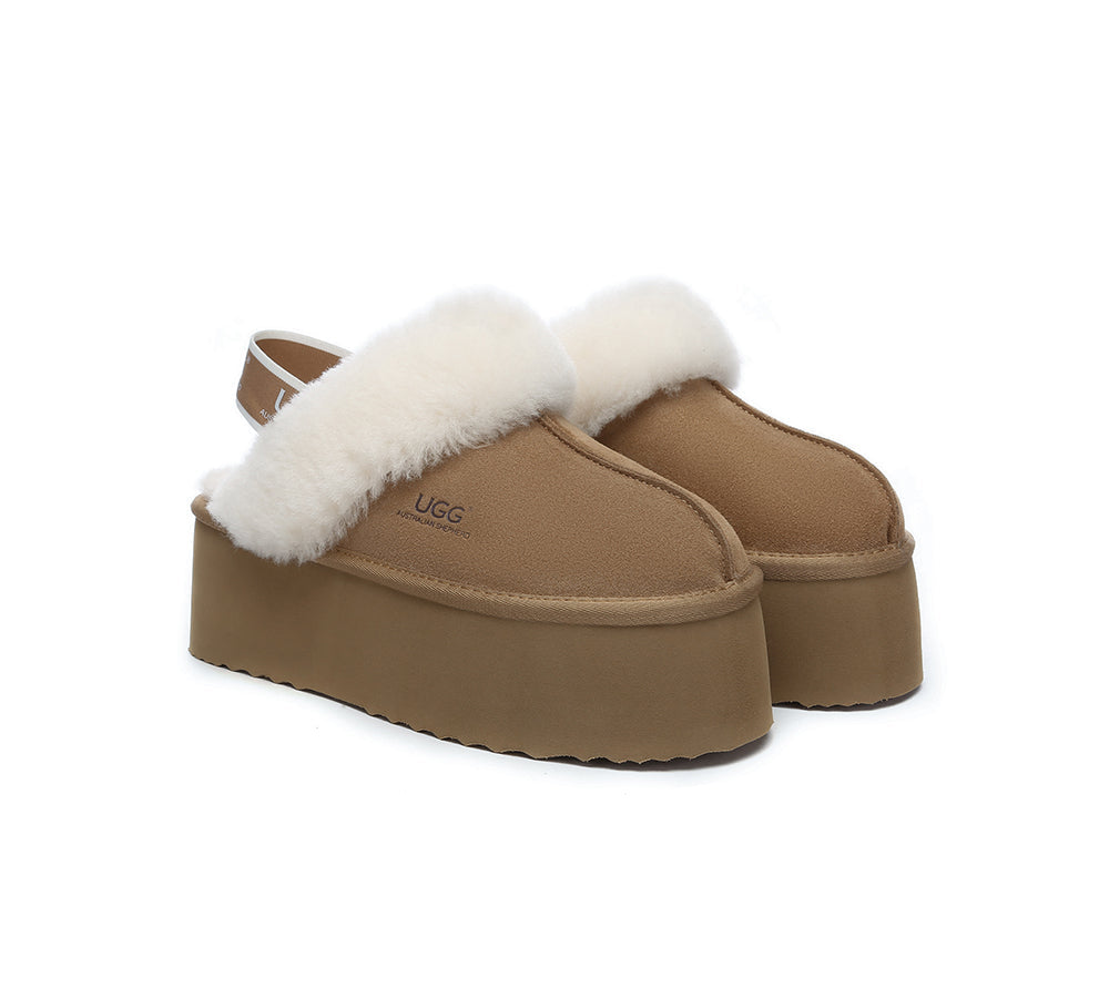 AUSTRALIAN SHEPHERD® UGG Slippers Women Slingback Muffin Plus Platform