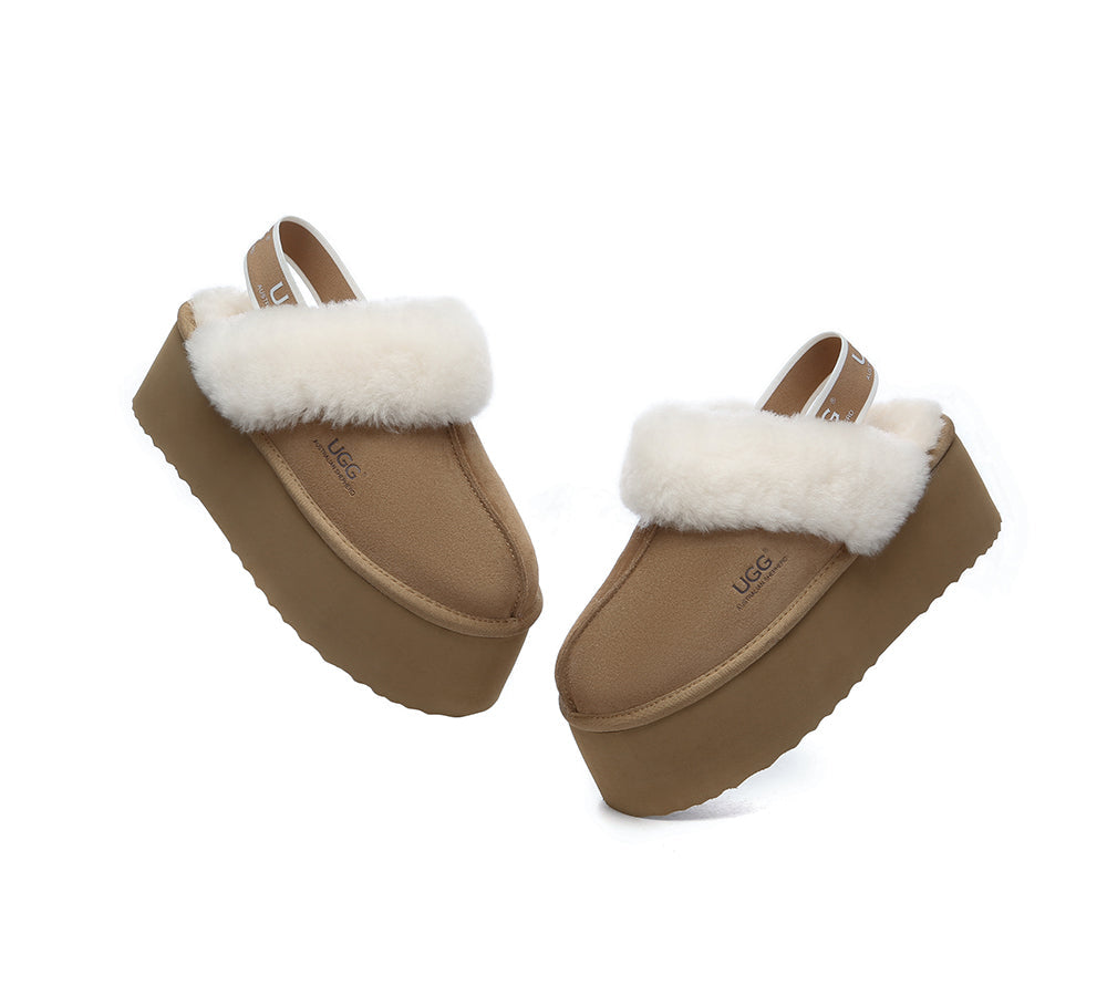 AUSTRALIAN SHEPHERD® UGG Slippers Women Slingback Muffin Plus Platform