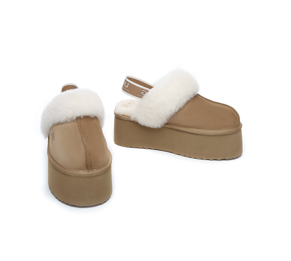 AUSTRALIAN SHEPHERD® UGG Slippers Women Slingback Muffin Plus Platform