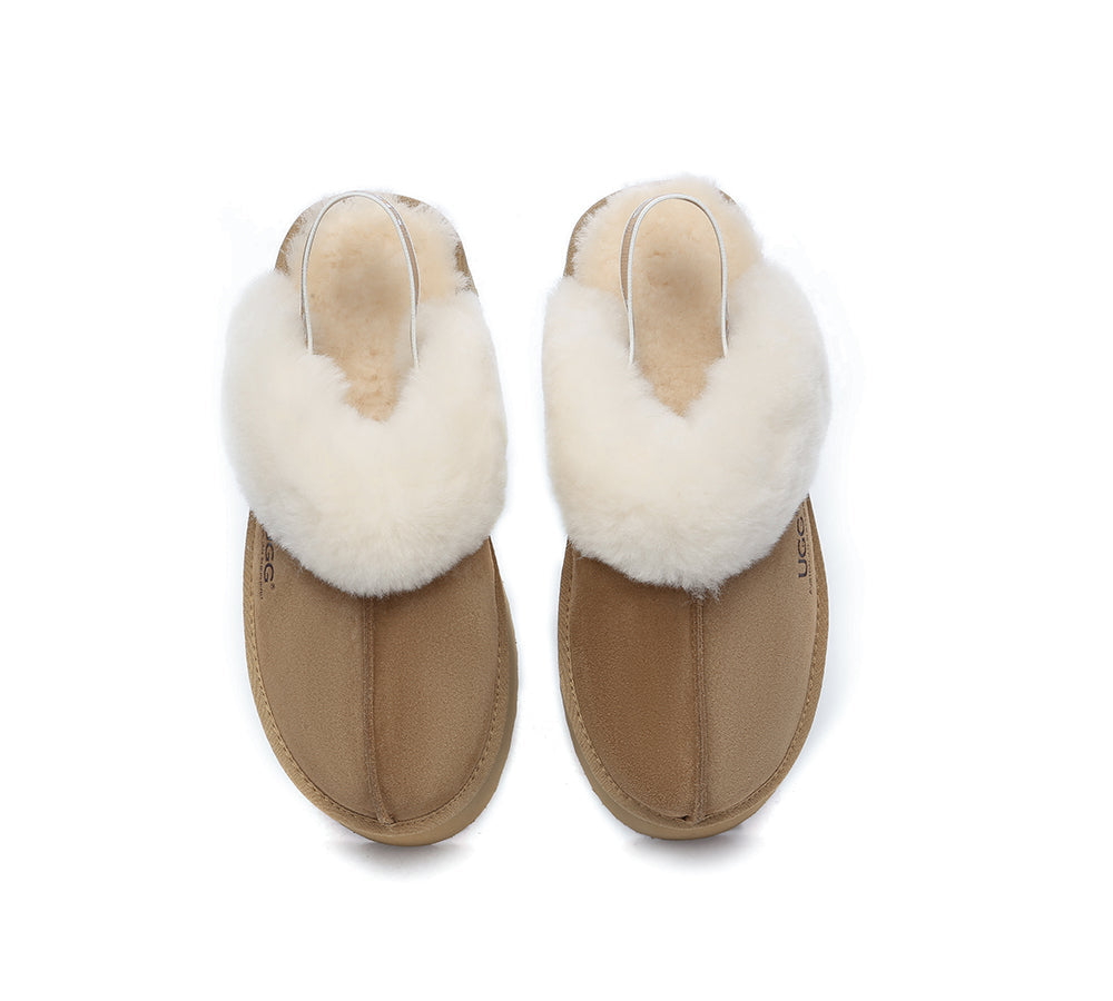 AUSTRALIAN SHEPHERD® UGG Slippers Women Slingback Muffin Plus Platform