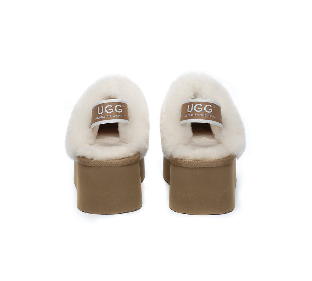 AUSTRALIAN SHEPHERD® UGG Slippers Women Slingback Muffin Plus Platform